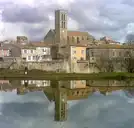 Trèbes - église et son reflet dans l'Aude. - © Mommeja - 2012-11-13 Trèbes - église et son reflet dans l'Aude. - © Mommeja - 2012-11-13